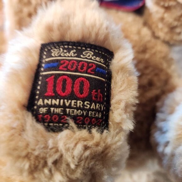 Teddy Bear Plush 2002 Limited Edition Wish Bear 100th Anniversary Of The Teddy B - Picture 2 of 4